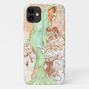 Alphonse Mucha Winter Vintage Art Nouveau Painting Case-Mate iPhone Case