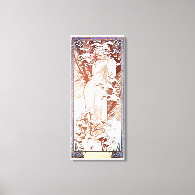 Alphonse Mucha - Winter White Canvas Print (Front)