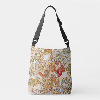 Alphonse Mucha Woman with a Daisy Art Nouveau Crossbody Bag
