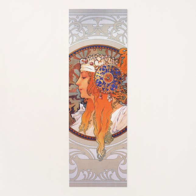 Alphonse Mucha Yoga Mat (Front)