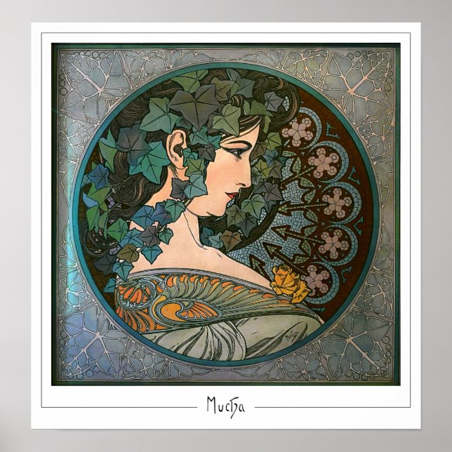 Alphonse Mucha Zedign Art Poster #370 (Front)