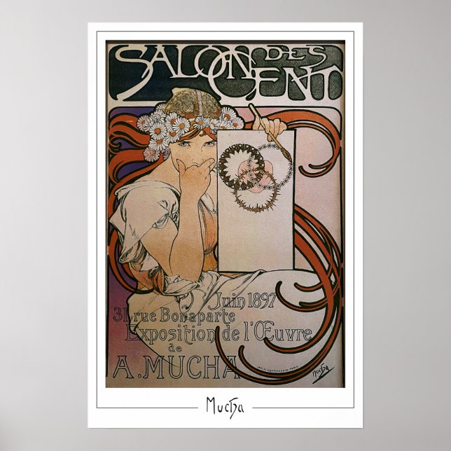 Alphonse Mucha Zedign Art Poster #93 (Front)
