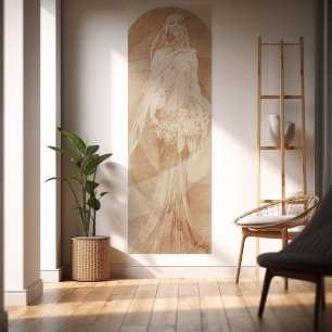 Alphonse Mucha's 'Evocation' Female Sketch 1897 Poster