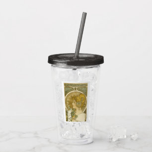Alphonse Mucha's La Plume Acrylic Tumbler
