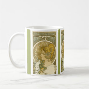 Alphonse Mucha's La Plume Coffee Mug