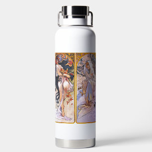Alphonso Mucha Illustrations. Art Nouveau Water Bottle