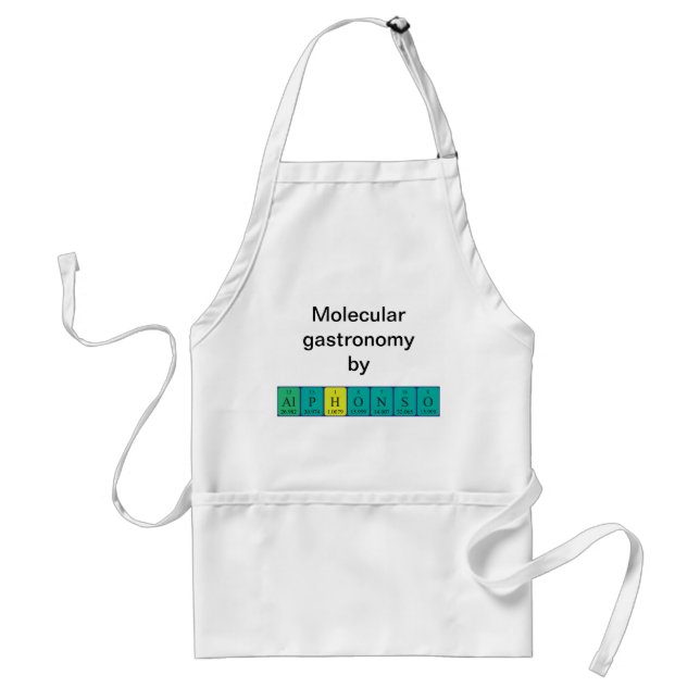 Alphonso periodic table name apron (Front)