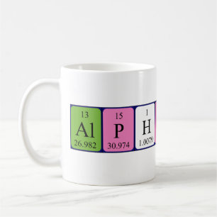 Alphonso periodic table name mug