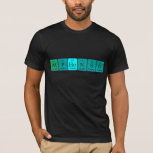 Alphonso periodic table name shirt