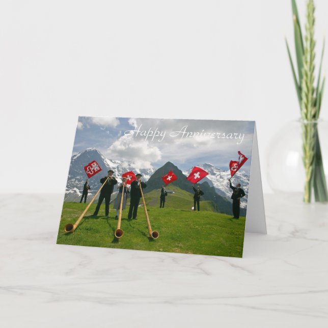 Alphorns anniversary card (Front)