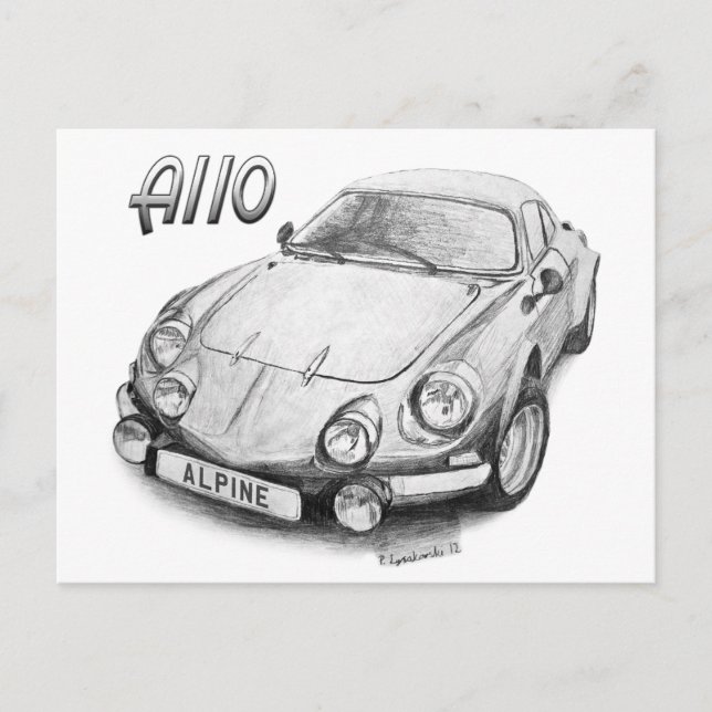 Alpine A110 Postcard (Front)