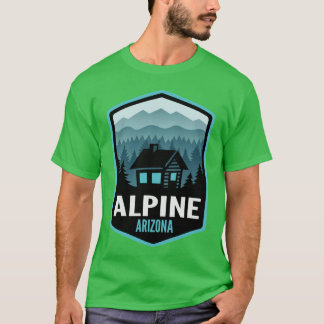 Alpine Arizona Mountain Town Cabin T-Shirt