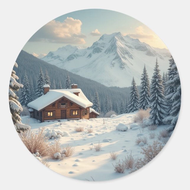 Alpine Charm Classic Round Sticker (Front)