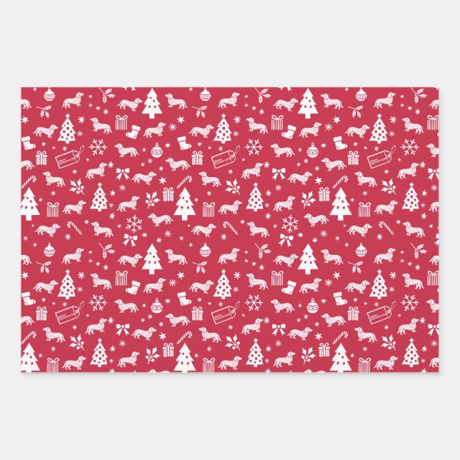 Alpine Dachsbracke Christmas Wrapping Paper Sheet (Front)
