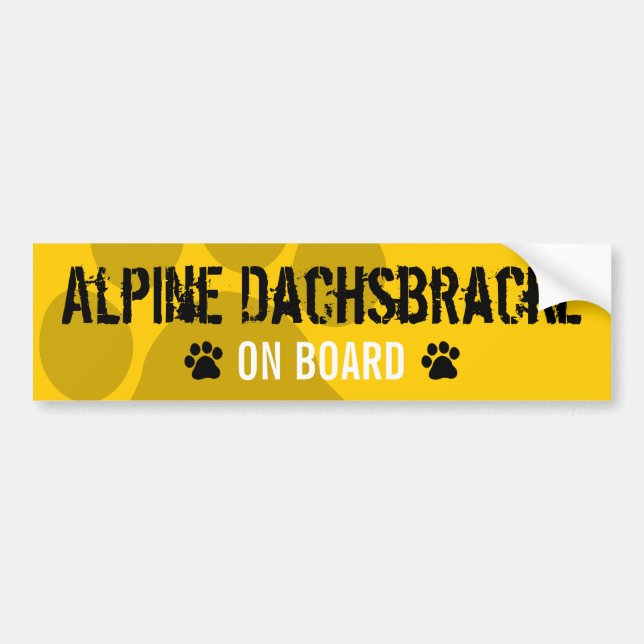 Alpine Dachsbracke on Board Bumper Sticker (Front)