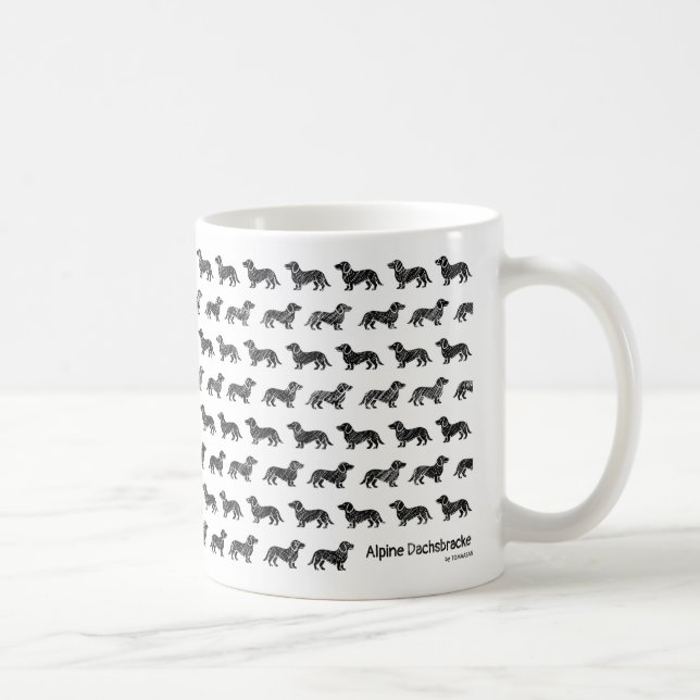 Alpine Dachsbracke Sketch Design Mug (Right)
