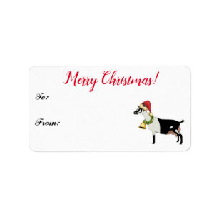 Alpine Dairy Goat Christmas Gift Tag