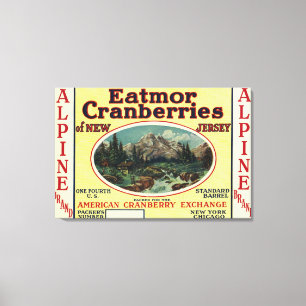 Alpine Eatmor Cranberries Brand Label Canvas Print