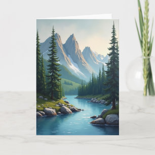 Alpine Fathers Day Scenic Card