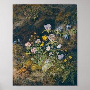 Alpine Flora Theodor Petter Poster