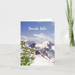 Alpine Flower Edelweiss Custom Thank You Card