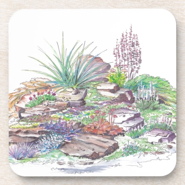 Alpine Garden Landscaping Coaster (Front)