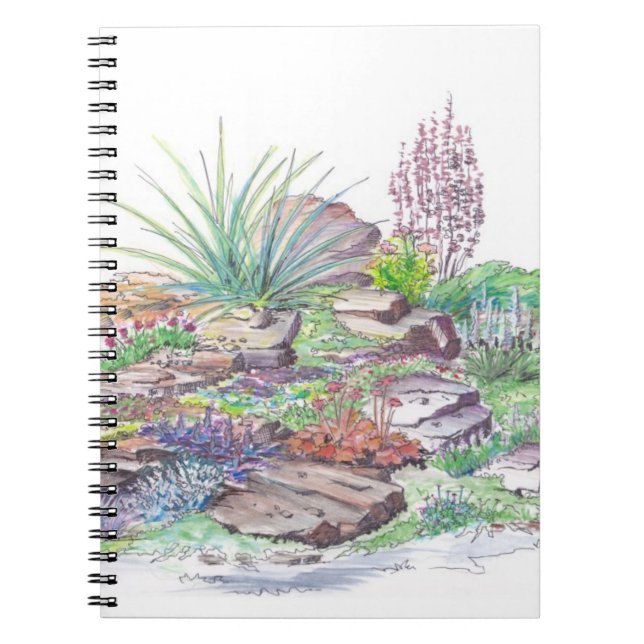 Alpine Garden Landscaping Spiral Notebook (Front)