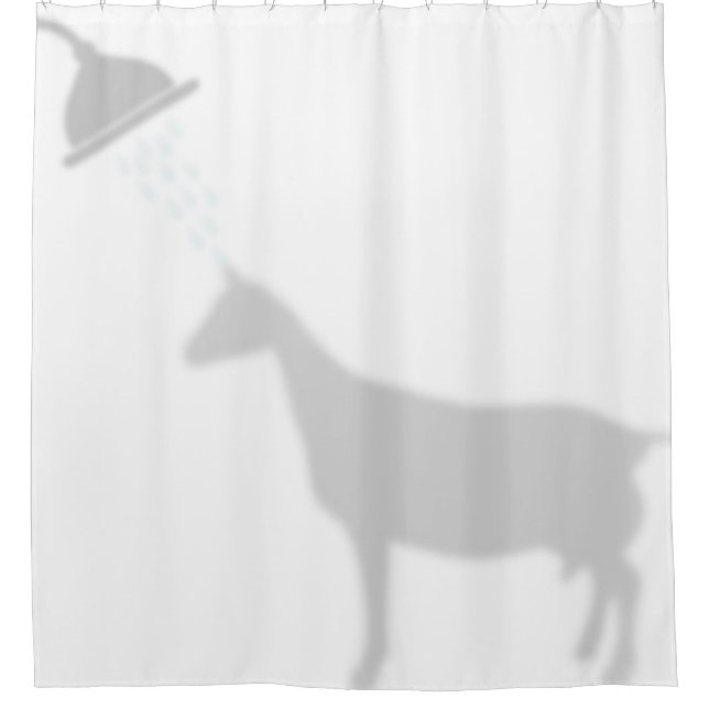 Alpine Goat Shadow Silhouette Shadow Buddies Shower Curtain (Front)