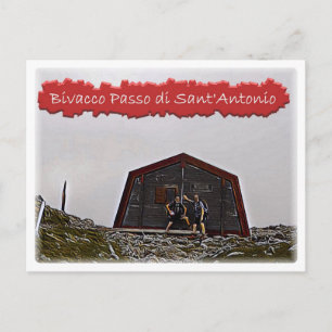 alpine hut Bivacco Passo Sant Antonio Dolomiti - Postcard