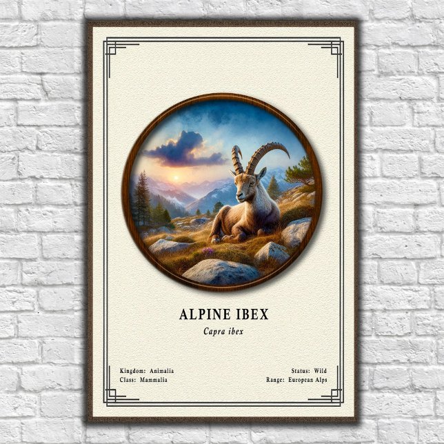 Alpine Ibex Zoology Series Poster (Creator Uploaded)