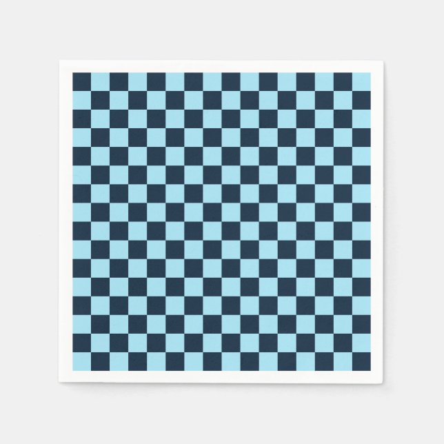 Alpine ice checkerboard pattern napkin (Front)