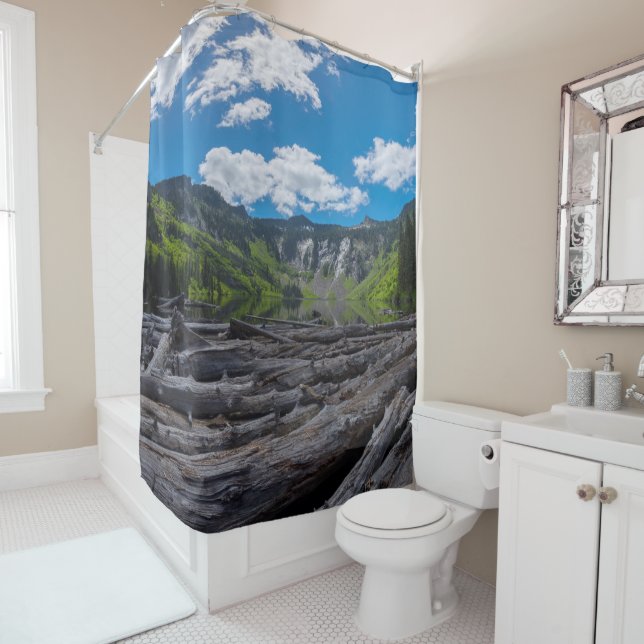 Alpine Lake Shower Curtain (In Situ)