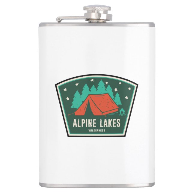 Alpine Lakes Wilderness Camping Hip Flask (Front)