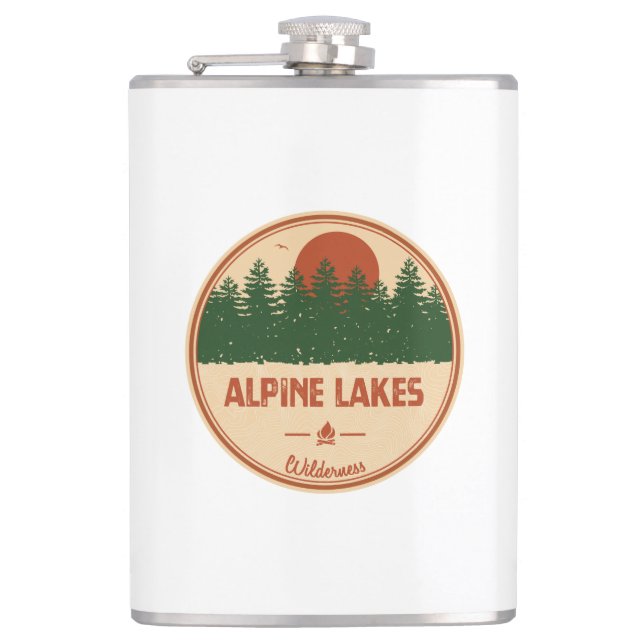 Alpine Lakes Wilderness Hip Flask (Front)