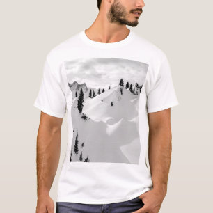 Alpine Landscape: Snowy Fir Trees Mountains T-Shirt