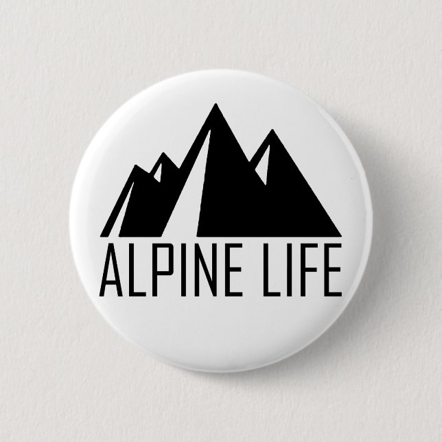 Alpine Life 6 Cm Round Badge (Front)