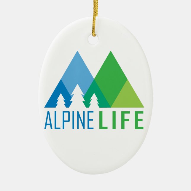 Alpine Life Ceramic Tree Decoration (Front)