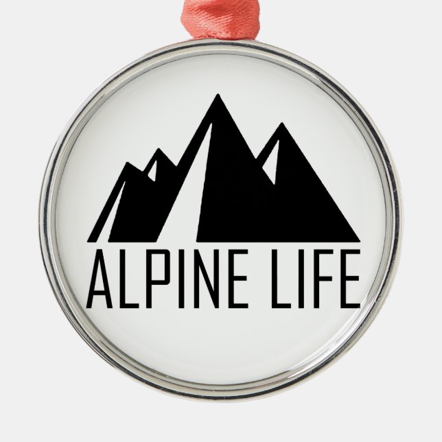 Alpine Life Metal Tree Decoration (Front)