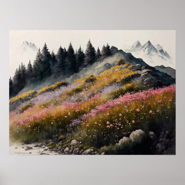 Alpine Meadow Art Work Poster (Front)