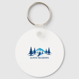Alpine meadows california ski resort skiing skier  key ring