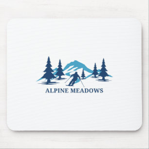Alpine Meadows California Ski Resort Skiing Skier Mouse Pad