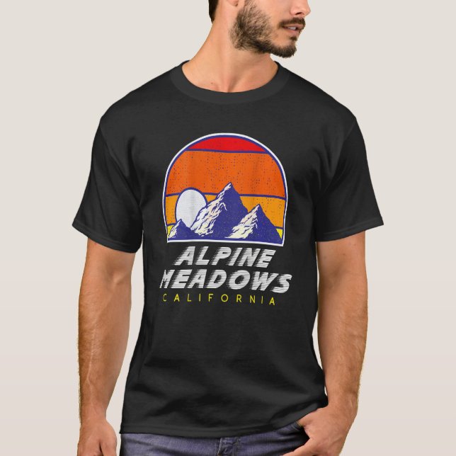 Alpine Meadows, California - USA Ski Resort BACK P T-Shirt (Front)