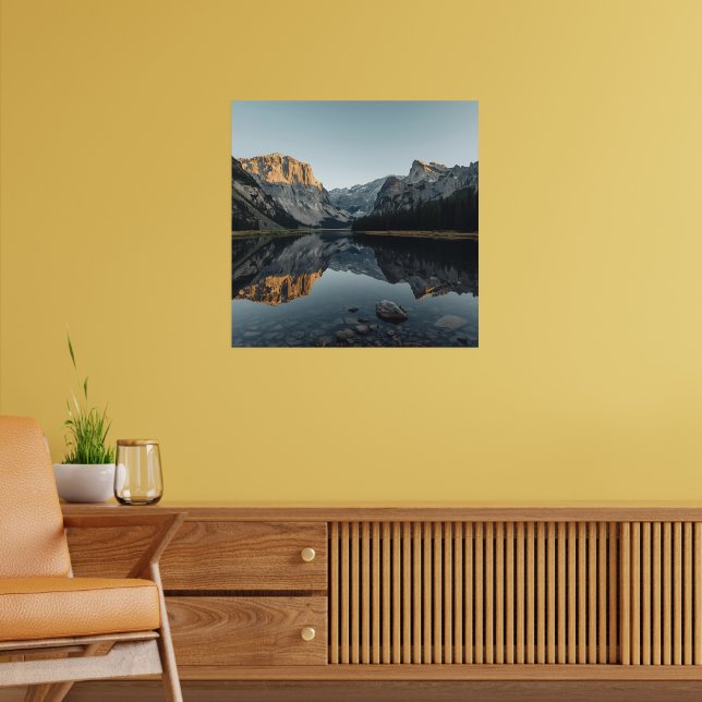 Alpine Mirror Scene – Tranquil Landscape Poster (Living Room 2)