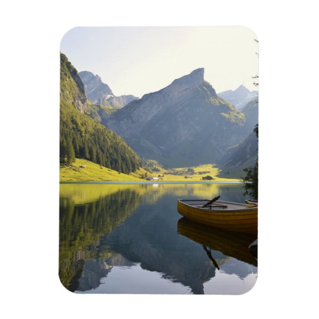 Alpine Mountain Lake in Switzerland Magnet (Vertical)