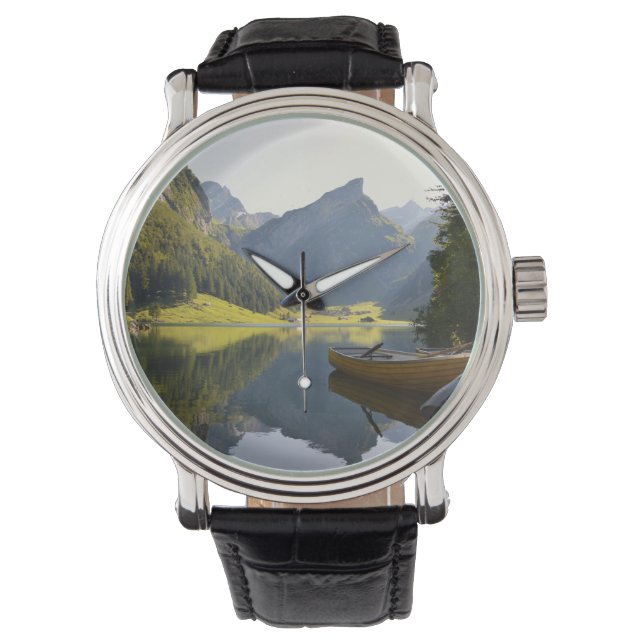 Alpine Mountain Lake in Switzerland Watch (Front)