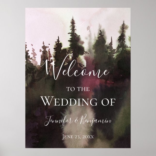 Alpine Mountain Welcome to Our Wedding | Poster (Front)