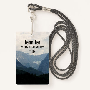 Alpine Mountains Country Nature Photo ID Badge