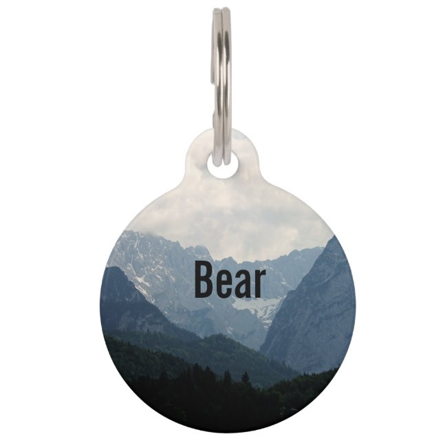 Alpine Mountains Country Nature Photo Pet Tag (Front)