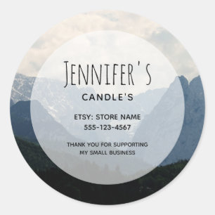 Alpine Mountains Nature Photo Country Business Classic Round Sticker
