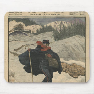 Alpine postmen using ski mouse pad